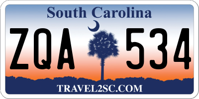 SC license plate ZQA534