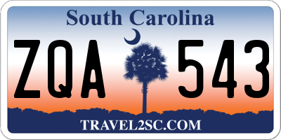 SC license plate ZQA543