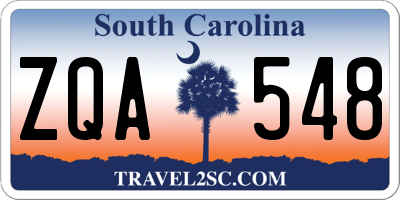 SC license plate ZQA548