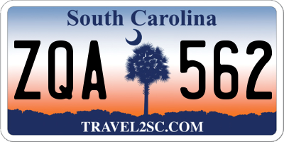 SC license plate ZQA562