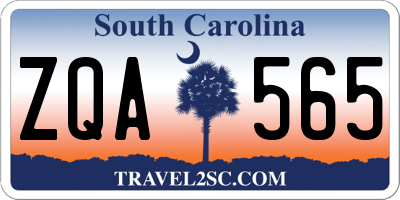 SC license plate ZQA565