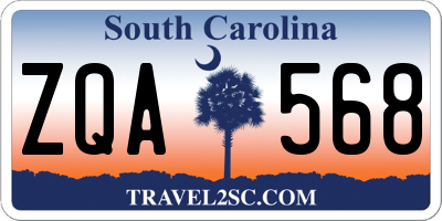 SC license plate ZQA568