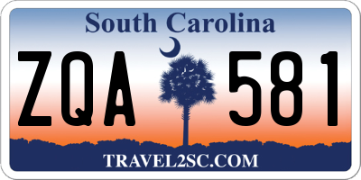 SC license plate ZQA581