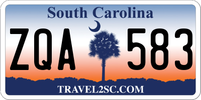 SC license plate ZQA583