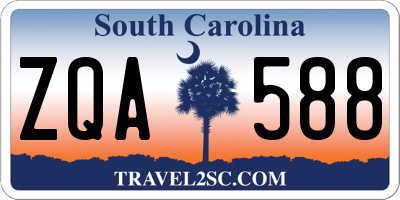 SC license plate ZQA588