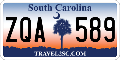 SC license plate ZQA589