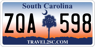 SC license plate ZQA598