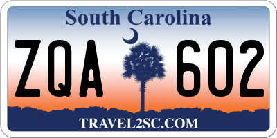 SC license plate ZQA602