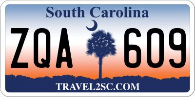 SC license plate ZQA609
