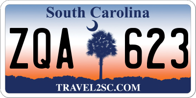 SC license plate ZQA623
