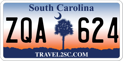 SC license plate ZQA624