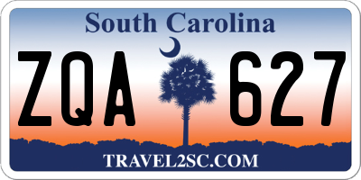 SC license plate ZQA627