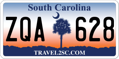 SC license plate ZQA628
