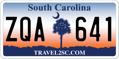 SC license plate ZQA641