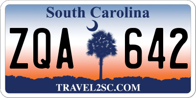 SC license plate ZQA642