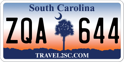 SC license plate ZQA644