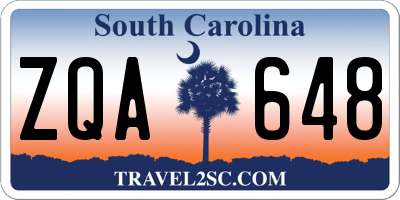 SC license plate ZQA648