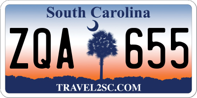 SC license plate ZQA655