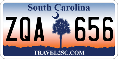 SC license plate ZQA656