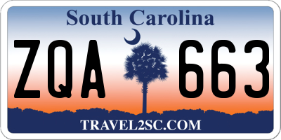 SC license plate ZQA663