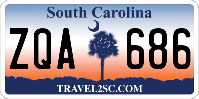 SC license plate ZQA686