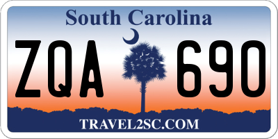 SC license plate ZQA690