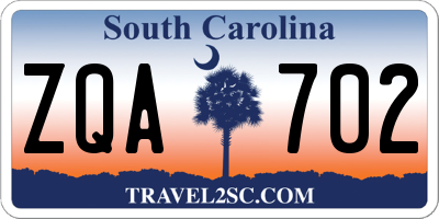 SC license plate ZQA702
