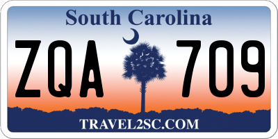 SC license plate ZQA709