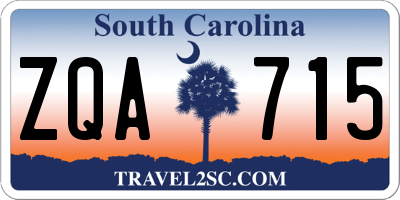 SC license plate ZQA715