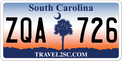 SC license plate ZQA726