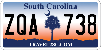 SC license plate ZQA738