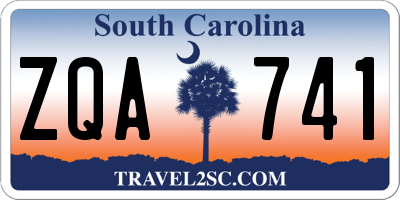SC license plate ZQA741