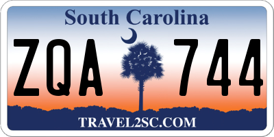 SC license plate ZQA744