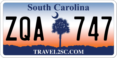 SC license plate ZQA747