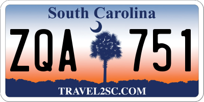 SC license plate ZQA751