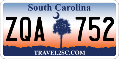SC license plate ZQA752