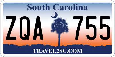 SC license plate ZQA755
