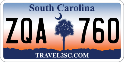 SC license plate ZQA760