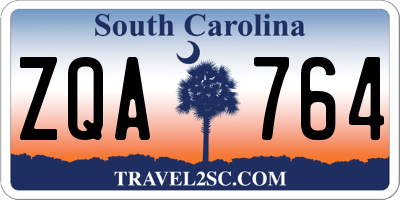 SC license plate ZQA764