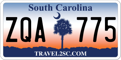 SC license plate ZQA775