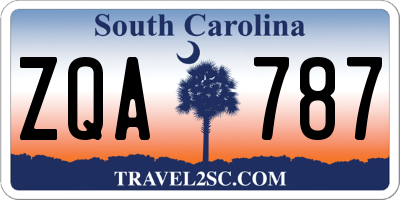 SC license plate ZQA787