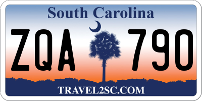 SC license plate ZQA790