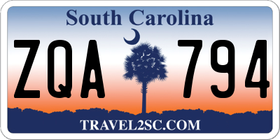 SC license plate ZQA794