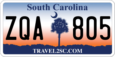 SC license plate ZQA805
