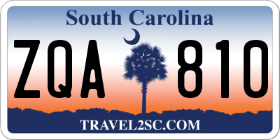 SC license plate ZQA810