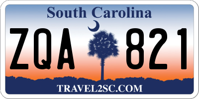 SC license plate ZQA821