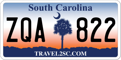 SC license plate ZQA822