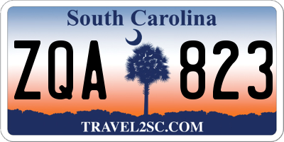 SC license plate ZQA823