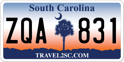 SC license plate ZQA831