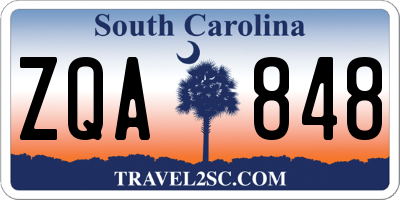 SC license plate ZQA848